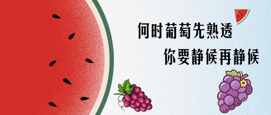 何时葡萄先熟透，你要静候再静候。